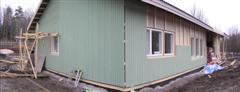 Weatherboards almost up.